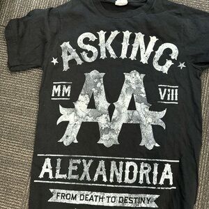 Vintage Asking Alexandria Death To Destiny England Black  Inspired Designer